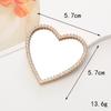 Nuevo amor espejo diy funda de teléfono accesorios de joyería diamante ovalado espejo de maquillaje funda de teléfono espejo de belleza material