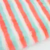 Suministro Directo de Fábrica de Piel de Conejo Rayada de Colores Tela de Terciopelo Estampada de Colores Rayas Piel de Conejo Mediana Material para Zapatos Juguete Tela para el Hogar