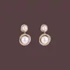 Brincos de Pérola Envolventes para Mulheres no Outono e Inverno, Brincos de Agulha de Prata S925 de Luxo Acessível, Presentes Elegantes para Melhores Amigas