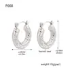 Brincos em Aço Inoxidável em Formato de U Transfronteiriços Europeus e Americanos para Mulheres, Luxo Acessível, High-End, Tendência e Fashion Versátil Brincos de Aço Titânio
