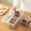 Caja de Almacenamiento de Plástico para Especias con Asa Organizador para Gabinete de Cocina Contenedor Hermético de Grado Alimenticio para Condimentos para Uso en el Hogar