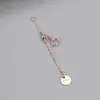 Acessório de Corrente de Extensão Deslizante Feito à Mão em Prata Esterlina 925 Colar DIY Contas de Ajuste de Posição Pulseira de Alongamento Corrente de Ajuste Versátil