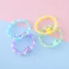 Pulseras Infantiles de Venta Caliente Transfronterizas, Conejitos de Dibujos Animados Coloridos, Pulseras de Cuentas Transparentes de Colores Caramelo, Venta Directa de Fábrica Joyería al Por Mayor