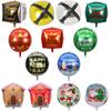 Globo de aluminio con diseño de bola redonda, campana y bola cuadrada 4D de 22 pulgadas para Navidad transfronteriza de Amazon.