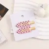 Presilha de cabelo de bolinhas estilo coreano presilha de uma palavra franja maquiagem fixador presilha de cabelo sem marcas presilha de bico de pato para cabelo solto lateral