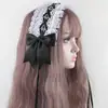 Diadema de Encaje Blanco Estilo Lolita Soft Girl Japonés Diadema Estilo Hada Todo Fósforo Pequeños Accesorios para el Cabello Lolita Soft Girl KC