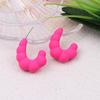 Pendientes de dopamina de verano, coloridos pendientes acrílicos, moda, distintivos, bolso de cuerno, pendientes geométricos en forma de C, joyería para mujeres