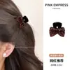 Presilha de cabelo laço preto estilo princesa, presilha de garra pequena para mulheres, presilha de orelha de elfo para franja, presilha lateral e para testa, acessório de cabelo