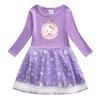 Vestido de otoño para niñas, ropa de otoño 2022, primavera y otoño, nuevo estilo occidental para niños, falda de gato KT, falda de primavera de manga larga para niñas