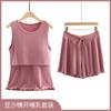 Traje de ropa de maternidad chaleco de lactancia camiseta de manga corta con cabestrillo para mujeres embarazadas traje de top de salida pantalones cortos holgados traje de verano