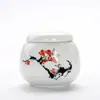 Bote de té de cerámica, frasco pequeño sellado para almacenar flor de ciruelo, orquídea, bambú, crisantemo, Tieguanyin, té perfumado y polvo de té, caja de embalaje para té