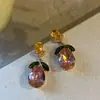 Pendientes de Gota de Agua con Flores de Colores para Mujer, Muy Bonitos y Únicos, Pendientes Dulces Estilo Vacaciones de Verano