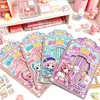 Paquete de Pegatinas para Disfraz de Princesa Dibujos Animados Lindas Pegatinas de Disfraces para Niñas No Requiere Cortar Pegatinas de Disfraces Hechas a Mano DIY para Niños