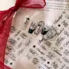 Estilo Ferro Fundido Fonte Inglesa Manuscrita Adesivos para Unhas Ts4306 Caligrafia Digital Simples Letra Série Cursiva