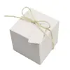 Caixa de Doces Quadrada Estilo Europeu Transfronteiriço Nova 7*7*7cm Caixa de Papel Kraft Retrô DIY Lembrancinha de Festa Caixa de Doces de Casamento