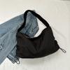 Bolso Bandolera de Lona de Estilo Harajuku Japonés, Bolso de Moda para Mujer, Bolso Tote para Estudiantes de Color Sólido de Gran Capacidad, Versátil para Hombre