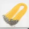 Collar de Cuerda Encerada Coreana de 1.5mm y 45cm Cadena de Extensión con Cierre de Langosta Cuerda Accesorios Hechos a Mano para DIY Venta Caliente Transfronteriza