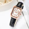 Reloj de pulsera Goldie con placa cuadrada, elegante y de lujo, con calendario, para mujer.