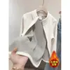 Chaqueta Fina de Grafeno Personalizada para Mujer Otoño Invierno Nuevo Estilo Forro Interior de Terciopelo Ropa de Abrigo de Polar Top de Polar