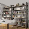 Estantería de exhibición, estantería de almacenamiento, gabinete de exhibición de cosméticos de varios niveles de pie, zapatero, estantería de exhibición de almacenamiento de acero y madera