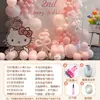 Decoración de Cumpleaños de Hello Kitty Fiesta Infantil para Niños y Niñas Fondo de Hello Kitty Tablero Kt Decoración de Ambiente de Hotel