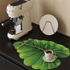 Tapete de Piso de Baño Pequeño Fresco Antideslizante Tapete para Pies Fuerte Absorbente Tapete de Piso de Barro Diatomeo Hoja Verde Tapete para Puerta de Inodoro