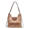 2025 Nueva Moda Color de Contraste Letra Casual Simple Bolso de Hombro Multiusos Bolso Cruzado para Viajar Mochila para Mujer