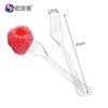 Cuchara de postre transparente de plástico PS para Amazon transfronterizo 10 cm 12 cm cuchara para pastel mousse pudín cuchara china en stock
