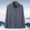 Camisa para Hombre Mayor Sin Planchar Nueva de Manga Larga Traje de Papá Talla Grande para Adultos Medianos Holgada Camisa de Verano Traje para Hombre de Primavera y Otoño