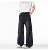 Venta Directa de Fábrica Jeans Micro-Campana Rasgados para Hombre 2026 Verano Tendencia Rascally Americano Fresco Pantalones de Pierna Recta Pierna de Sable
