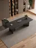Mesa de Centro de Pizarra de Piedra de Lujo, Juego Moderno de Mesa y Sillas para el Té, Sencillo y Elegante con un Toque de Alta Gama, Mesa para Ceremonia del Té de Oficina, Mesa para Preparar Té