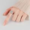 Anillo Popular Giratorio de Trébol de Cuatro Hojas de Douyin para Mujer, Anillo Giratorio Creativo Transfronterizo Europeo y Americano para Alivio de la Ansiedad