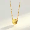 Collar Corto para Clavícula con Cuentas de Flor de Coche Chapado en Oro de 24 Quilates Colgante de Flor de Coche Año del Zodiaco Arena Destellante