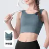 Top de Yoga Feminino com Bojo Fixo, Modelo Longo, Respirável, À Prova de Impacto, Cobre os Seios Laterais, Alta Elasticidade, Pode Ser Usado por Fora, Roupa Íntima de Pilates Fitness, Novo