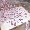 Decoraciones para Uñas Rosa Brillante Transparente Zirconia Cúbica 5A Rosa Transparente Mini Zirconia Micro Puntas Traseras Rhombos Rhombos de Uñas de Forma Mixta