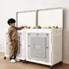 Caja de Almacenamiento de Ropa para Uso Doméstico, Gran Capacidad, con Tapa Abatible y Ruedas Universales, Caja de Almacenamiento Plegable para Organizar Ropa y Colchas en el Dormitorio