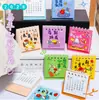 Calendário de Mesa Desenho Animado Pônei 2026 Infantil Portátil Pequeno Diário Estudante Calendário Check-In Decorações de Mesa