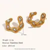Joyería de Acero Inoxidable, Nuevo Estilo Popular en Europa y América, Diseño Exagerado Hueco, Pendientes de Alta Gama, Chapados en Oro de 18K, Pendientes de Moda con Diamantes