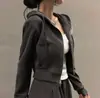 Tallas actualizadas. Sudadera con capucha casual versátil Otoño/Invierno con doble cremallera + Pantalones de chándal de cintura alta