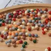 Cor Maillard 6mm Tinta de Vidro Contas Redondas Contas Soltas Material Artesanal DIY Acessórios para Pulseira Colar Miçangas