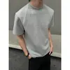 Camiseta de Algodón Espacial de Alta Calidad Estilo Americano Hombro Normal 280g Corte Holgado Manga Corta Verano Cuadrada Rígida Media Manga Camiseta para Hombre