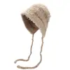 Gorro de Punto Cacuss para Mujer para Otoño e Invierno, Nuevo Gorro Holgado de Bloques de Color de Moda con Protección para las Orejas y Calidez