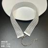 Collar de diamantes de lujo con explosiones de AliExpress, cadena para clavícula, joyería de moda europea y americana, collar de cadena para el cuello, gargantilla.