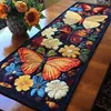 Toalha de mesa acolchoada com padrão floral e de borboletas transfronteiriço, impressão digital, série multicolorida para todas as estações