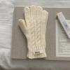 Guantes de punto para mujer, invierno 2024, nuevos, de color sólido, con dedos abiertos, pantalla táctil, cálidos, para ciclismo al aire libre, guantes de lana para estudiantes