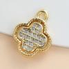 Accesorios de Joyería Geométrica Personalizados Cobre Chapado en Oro de 18K Circón con Forma de Corazón Incrustado Creativo DIY Hecho a Mano Aretes Pulsera Colgante