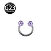 Titânio G23 Shambhala Bola Cheia de Diamante Envelope Argola para Lábio Septo Nasal Haste C Joias para Piercing Corporal Fábrica em estoque Atacado