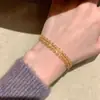 Plata de Ley S925 Chapada en Oro de 18K, Pulsera Retro de Encaje Súper Brillante para Mujer, Estilo Francés, Lujo Ligero, Sensación Exquisita y de Alta Gama, Joyería Apilable
