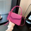 Bolsa Quadrada Pequena Simples Feminina Verão 2023 Nova Moda Cor Sólida Bolsa de Ombro Bolsa de Mão Casual Bolsa Transversal Retrô