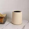 Bote de Basura de Lujo Ligero, Estilo Crema Simple, Gran Capacidad para Uso Doméstico, Adecuado para Sala de Estar, Dormitorio, Baño, Estilo Nórdico, Portavelas